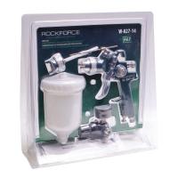 Краскораспылитель RF-W-827-14 с верхним пластиковым бачком, регулятором давления и дополнительной дюзой (600мл, 1.4мм,1.7мм, 1-3ATM, 180-350л/мин) ROC