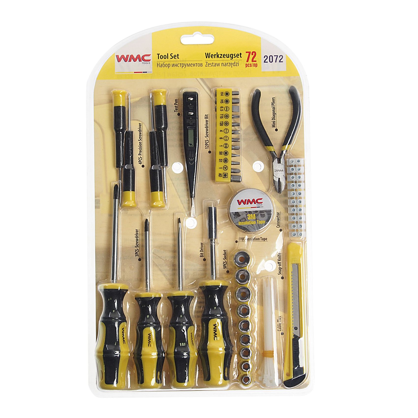 Набор инструмента WMC-2072: 72пр. в блистере WMC TOOLS /1/6 OLD