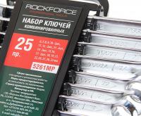 Набор ключей комбинированных RF-5261MP 25пр. (6-19, 21, 22, 24, 27, 30, 32мм) на пластиковом держателе ROCKFORCE /1