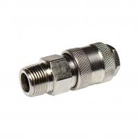 Быстроразъем пневматический ER-SE1-3SM:с клапаном с наружной резьбой 3/8" ЭВРИКА /1/10