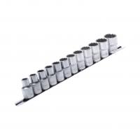 Набор торцевых головок RF-4121-9: 1/2"DR 12-гранных 12пр. (на планке) ROCKFORCE /1/5/10