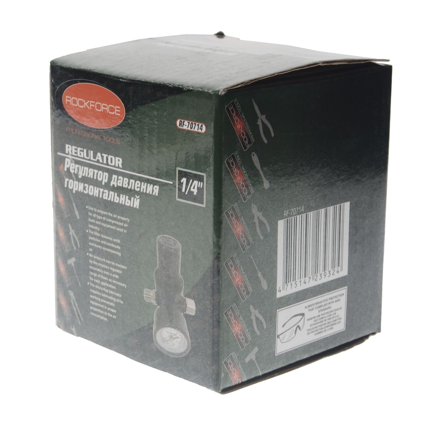 Регулятор давления воздуха с индикатором RF-70714 1/4"(F)x1/4"(M) (0-12bar, верхнее расположение регулятора) ROCKFORCE /1
