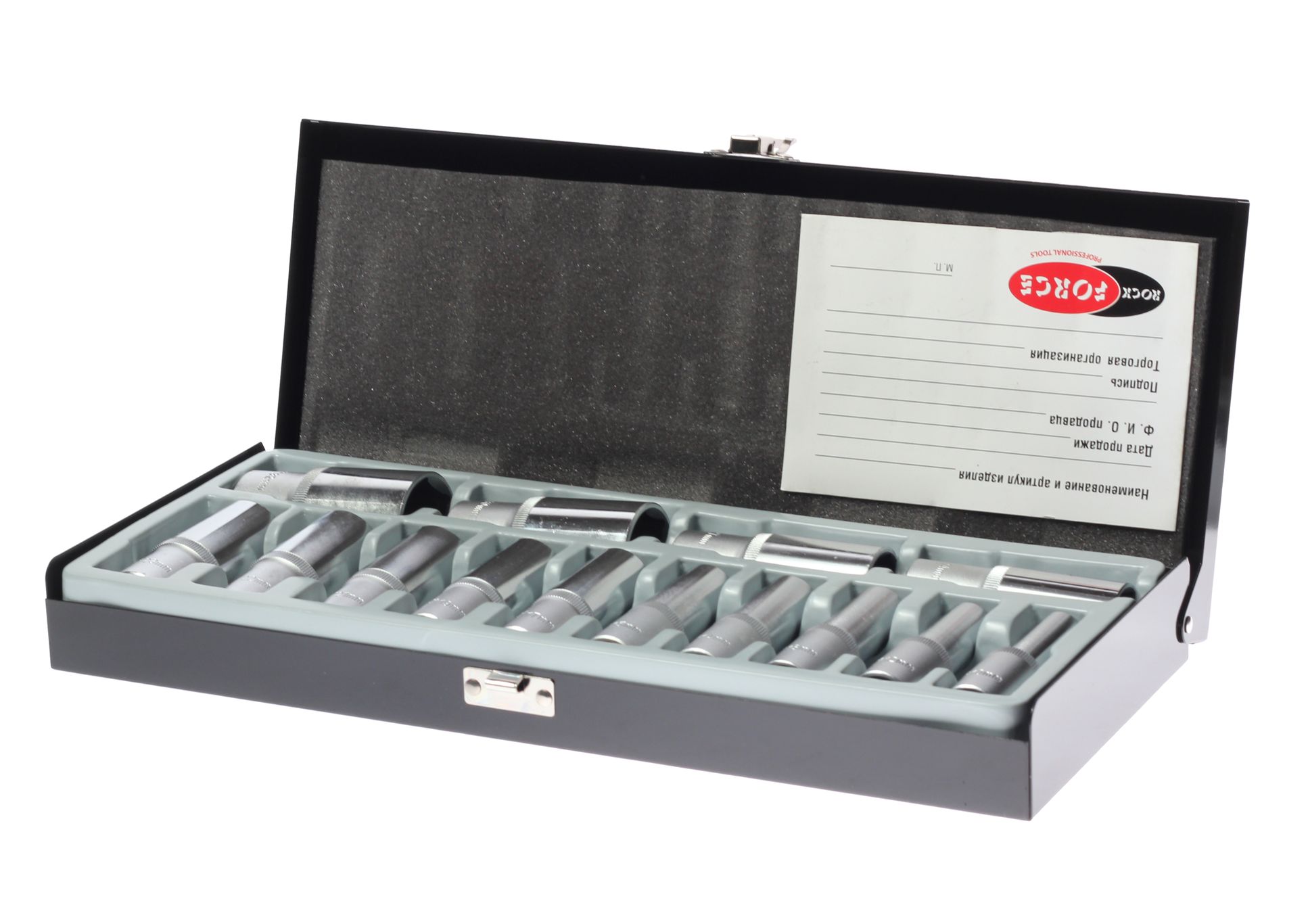 Набор торцевых головок RF-4143-5: 1/2"DR 6-гранных 14пр. ROCKFORCE /1/6