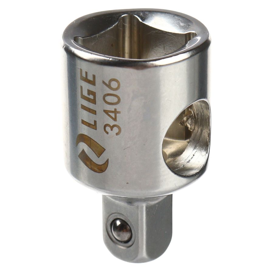 Адаптер 1/4"(F) х 3/8"(М) с отверстием LG-3406 LIGE /1/300 NEW