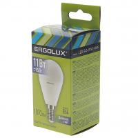Лампа светодиодная E14 G45 11W дневной свет ERGOLUX 1/10/100