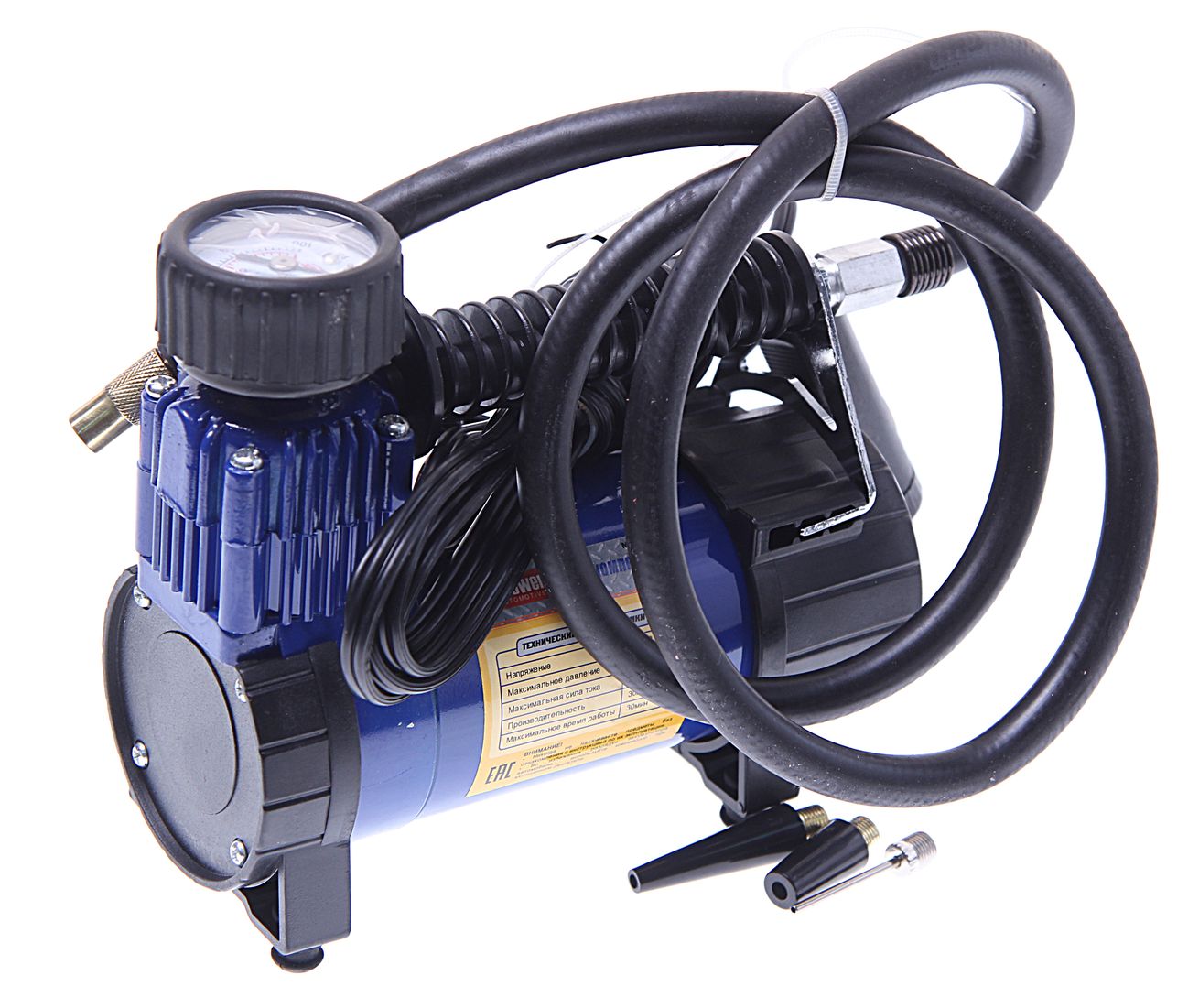 Компрессор M-11040 BLUE поршневой 100PSI (30л/мин, 12А) в сумке 12V MEGAPOWER /1/10