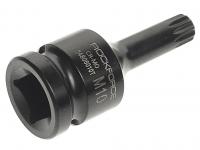 Головка-бита SPLINE ударная  1/2", M10 с отверстием ROCKFORCE RF-24806010T /1/10/300