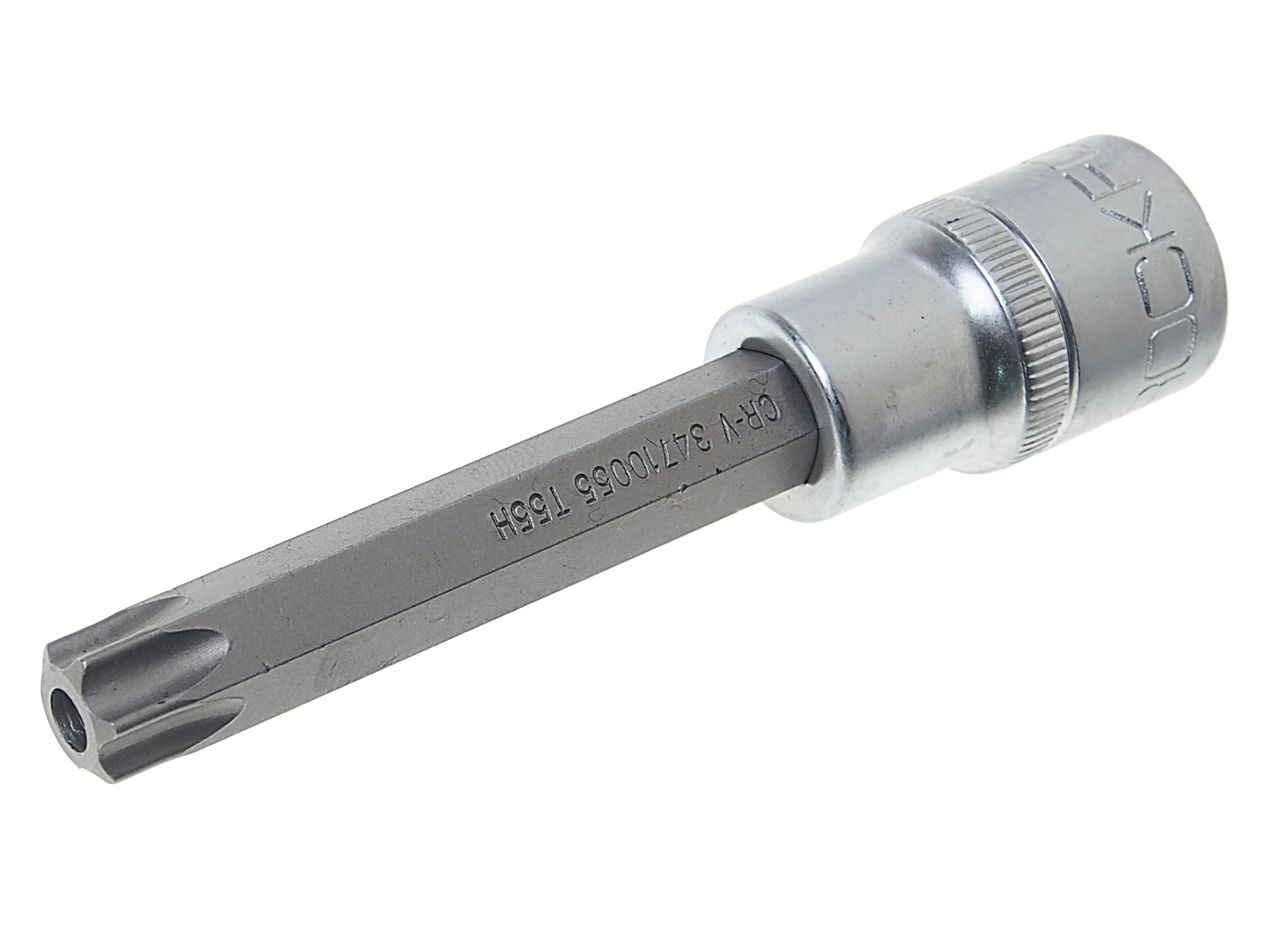 Головка-бита TORX T55 с отверстием 1/2" (L-100мм) ROCKFORCE /1