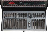 Набор вставок RF-4401C: 1/2"&1/4"&3/8"DR TORX 40пр. с держателями в кейсе ROCKFORCE /1/2