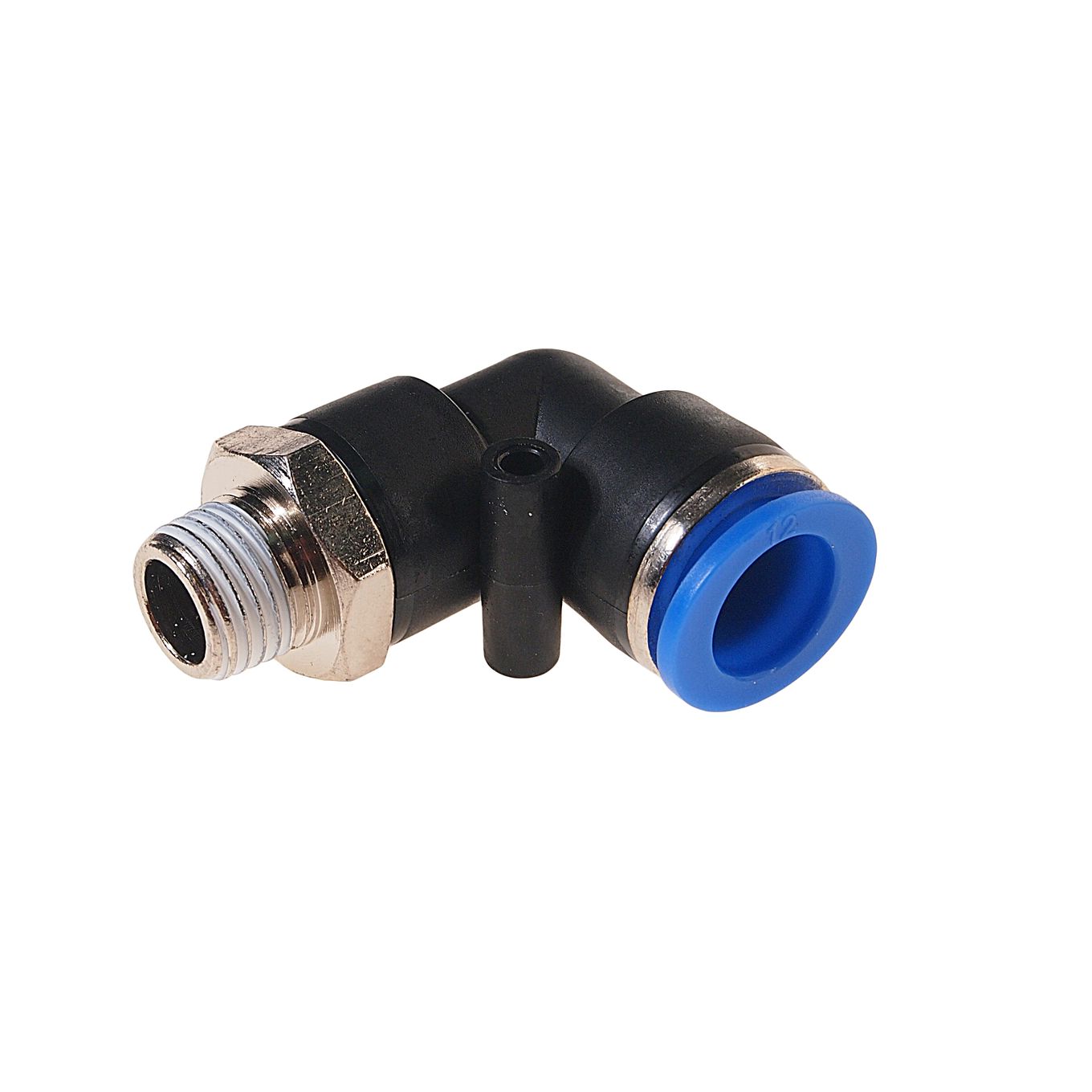 Фитинг  RF-SPL12-02 угловой для пластиковых трубок 12мм с наружной резьбой 1/4" ROCKFORCE /1