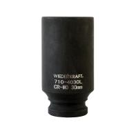 WDK-710-4030L Головка торцевая ударная глубокая 1/2", 6 граней, 30 мм