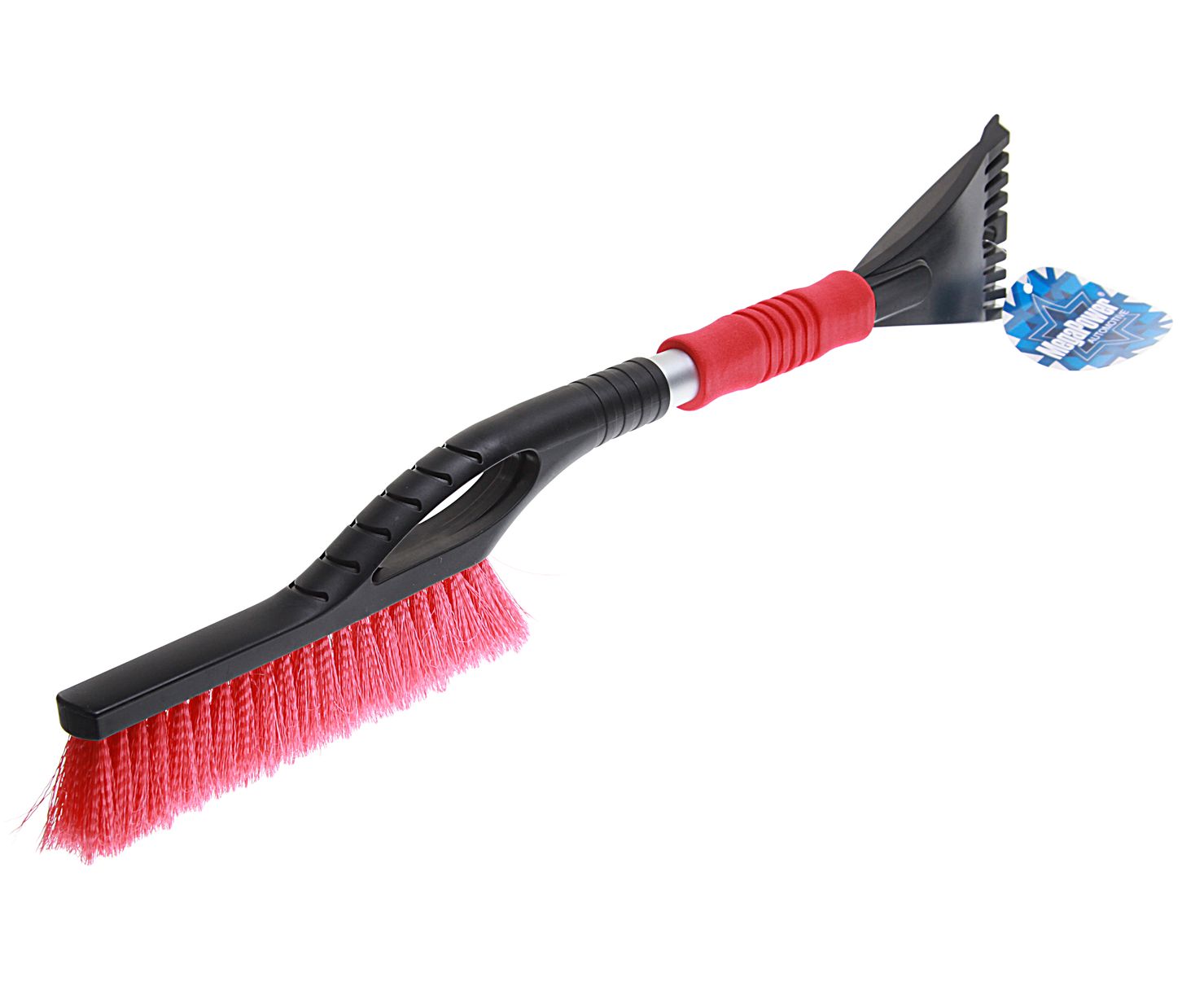 Щетка M-71027RD для снега со скребком и мягкой ручкой 60см BLACK/RED MEGAPOWER /1/36