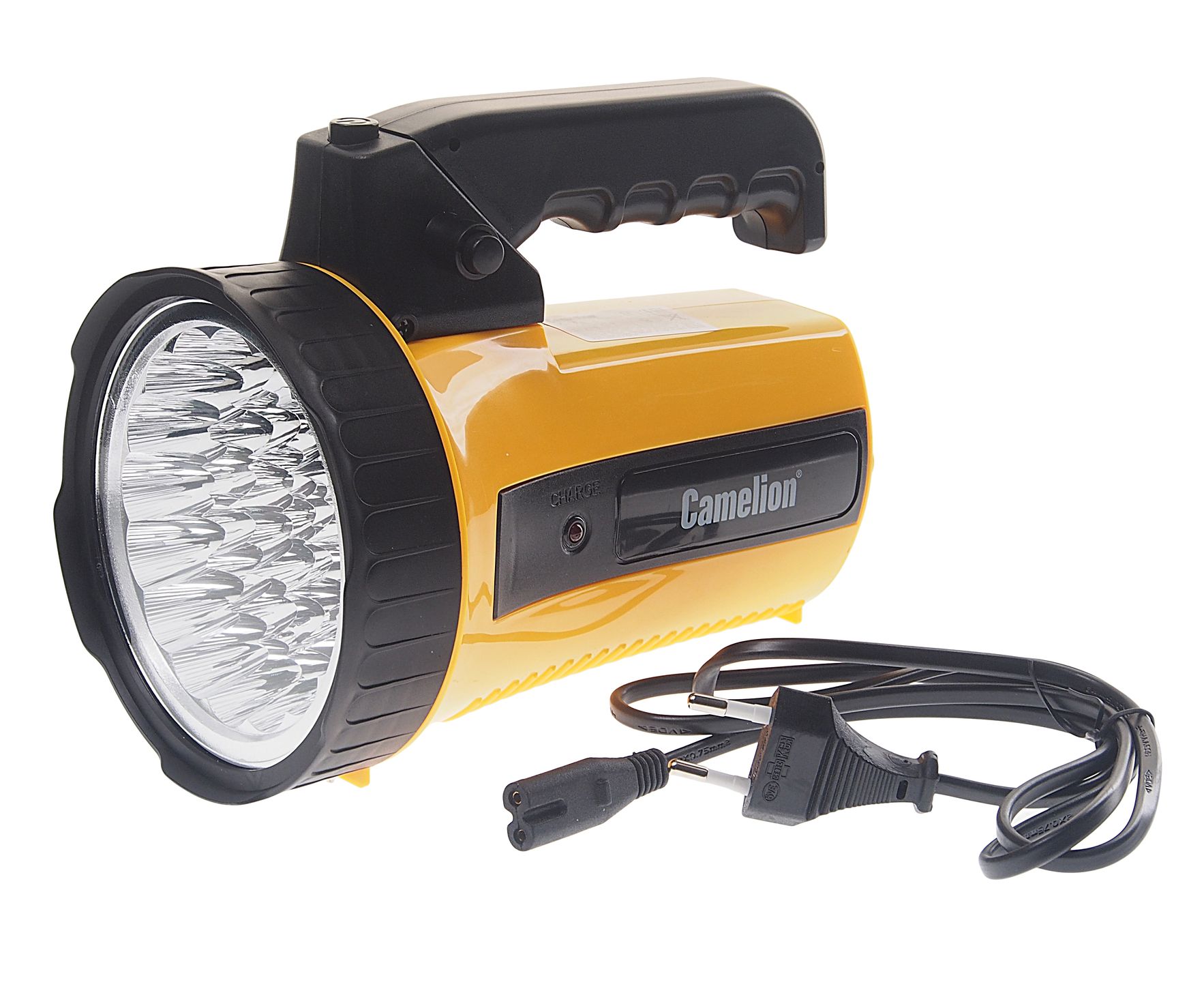 Фонарь C-29315 35 LED YELLOW с аккумулятором 220V CAMELION /1/8/256