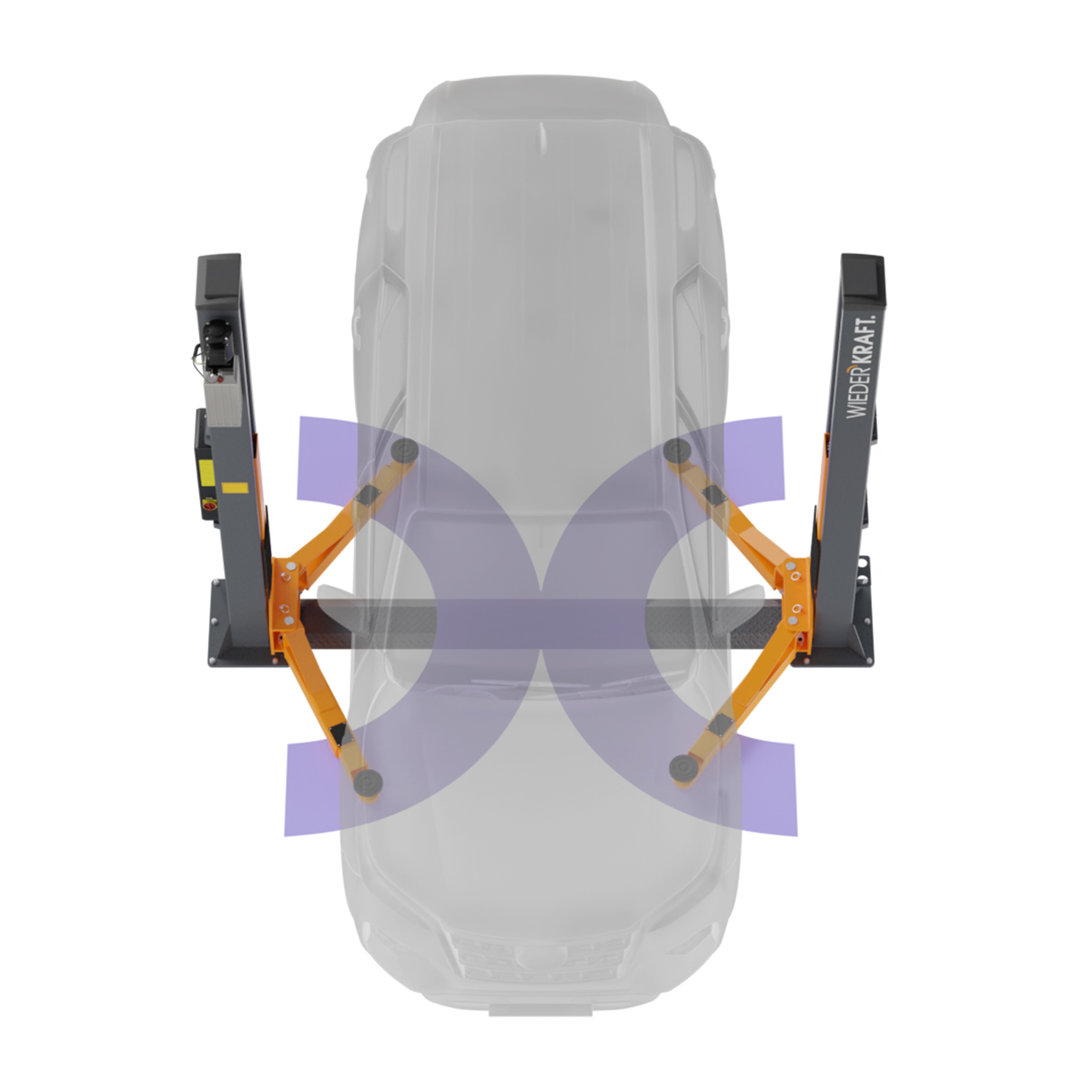 WDK-522E/380 Подъемник двухстоечный с нижней синхронизацией 4 тонны, электр. разбл., 380В