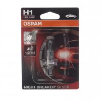 Автолампа H1 (55) P14.5s+100% NIGHT BREAKER SILVER (блистер) 12V OSRAM /1/10
