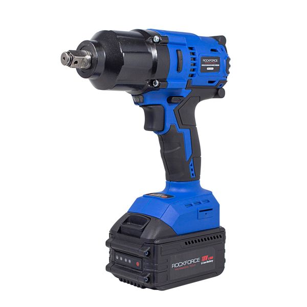 Гайковерт RF-03055 ударный аккумуляторный 1/2' (18V 4.0AH LI-ION, 700Нм) с комплектом головок (17, 19, 21, 22мм) ROCKFORCE /1/3