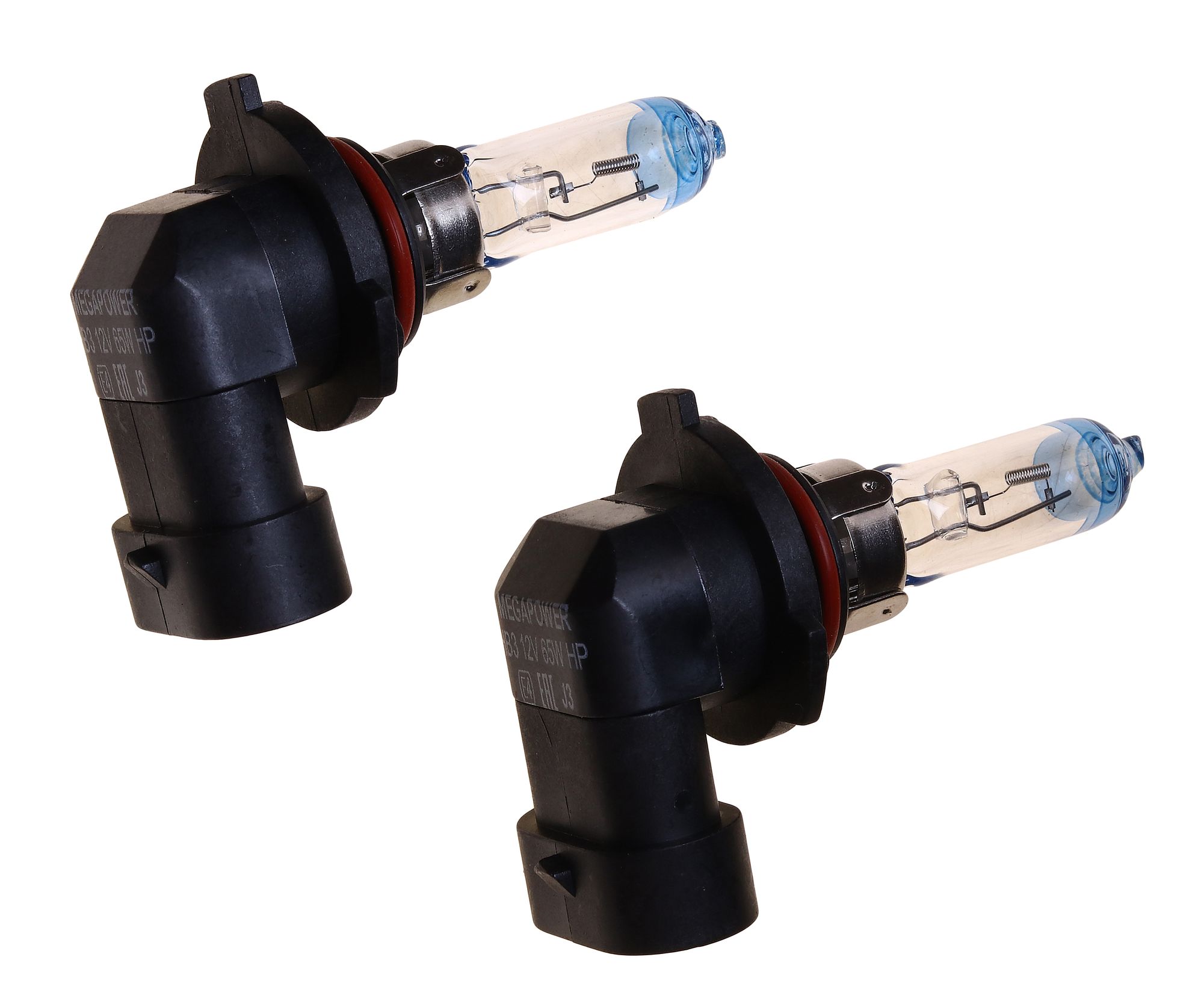 Автолампа HB3/9005 (65) P20d +50% (бокс, 2шт) 12V MEGAPOWER /1/10