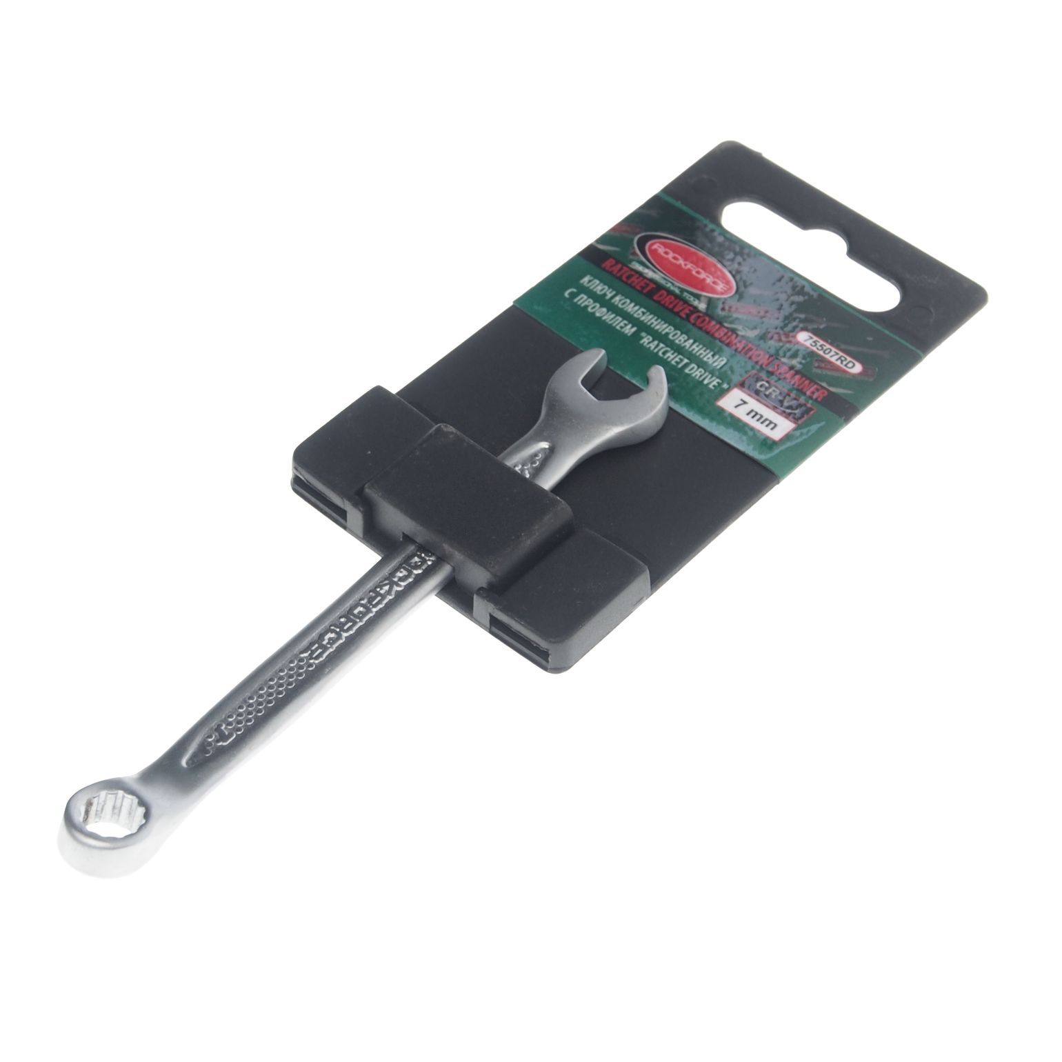 Ключ комбинированный7мм RF-75507RD с профилем "Ratchet drive" ROCKFORCE /1