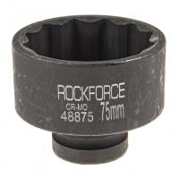 Головка торцевая 75мм 1" 12-гранная ударная L=81мм ROCKFORCE RF-48875 /1/20