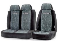 Чехлы на сиденье GAZ-002 BLACK/GREY передние велюр на Газель,Соболь,Валдай (1+2) AUTOPROFI /1/5