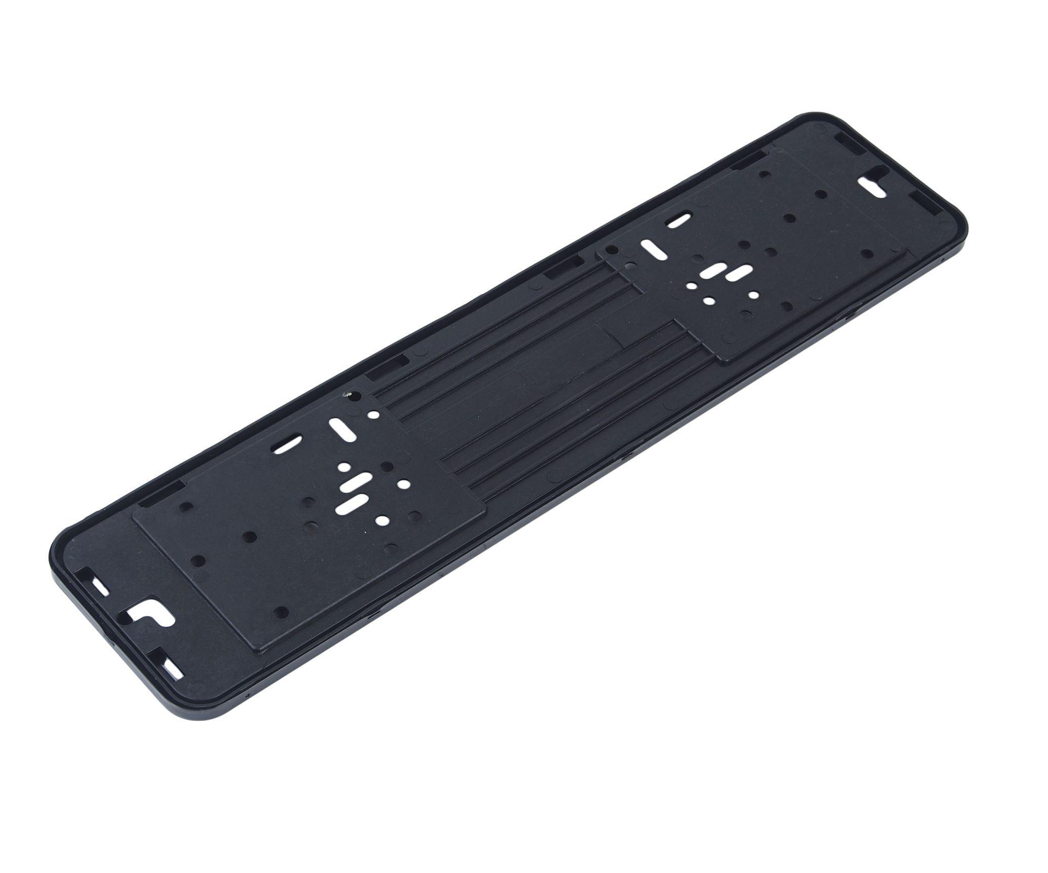 Рамка для номерного знака MIS-53133 BLACK с закругленными углами, нержавеющая сталь (на пластиковой подложке) MISTAR /1/50