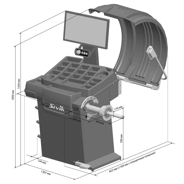 SIVIK GELIOS СБМП-60/3D Plus Станок балансировочный