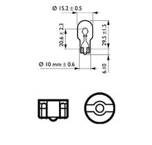 Автолампа W16W (W2.1*9.5d) 12V PHILIPS /10/200