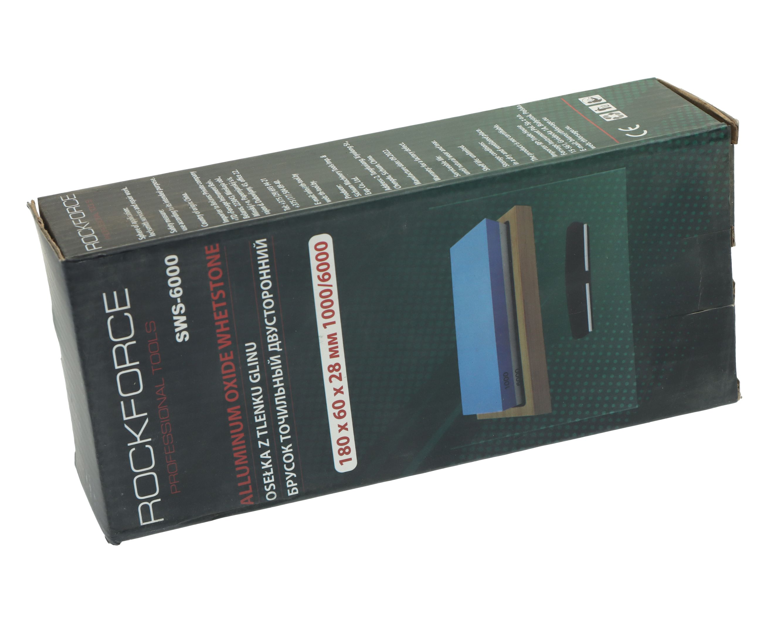 Брусок RF-SWS-6000 точильный двусторонний 180x60x28mm 1000/6000 ROCKFORCE /1/12