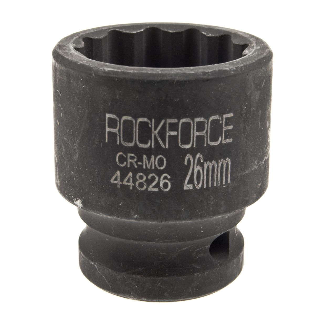 Головка торцевая 26мм 1/2" 12-гранная ударная L=43мм ROCKFORCE RF-44826 /1/150