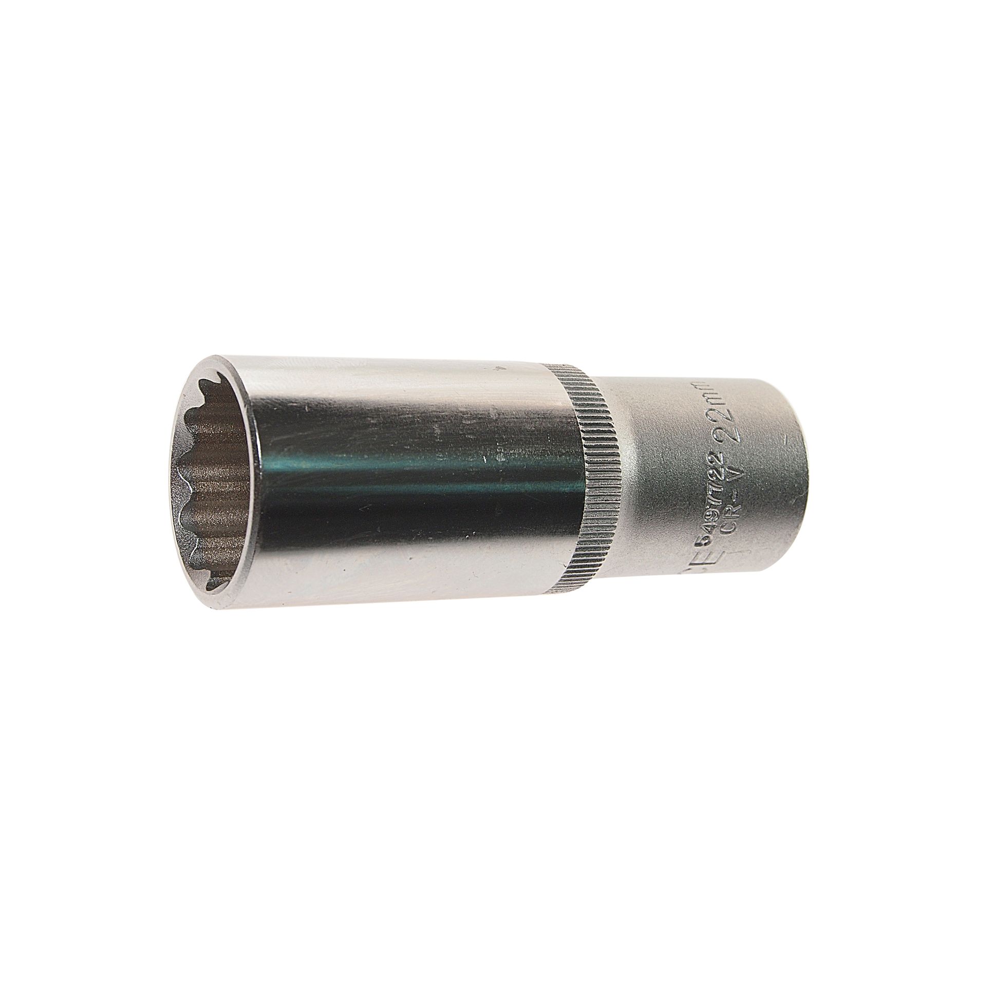 Головка торцевая 22мм 1/2" 12-гранная глубокая L=75мм ROCKFORCE RF-5497722 /1/10