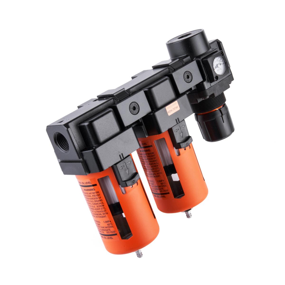 WDK-70740 Блок подготовки воздуха 1/2" двухступенчатый с влагомаслоотделителем, регулятором и манометром
