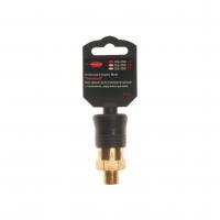 Быстроразъем RF-SE6-2SM пневматический с клапаном, наружная резьба 1/4" (ONE TOUCH) в пластиковом держателе ROCKFORCE /1