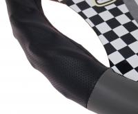 Оплетка руля MIS-2013LT06I(M) BLACK/GREY кожа MISTAR /1/25