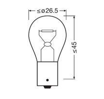 Автолампа P21W (BA15s) 12V OSRAM /10/50 HIT