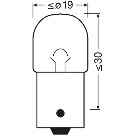 Автолампа R10W (BA15s) 24V OSRAM /10/50 HIT