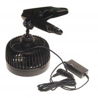Вентилятор HX-603 16см (6") 12V (9W) диммер, на прищепке, с регулируемыми углами обдува black/blue MITCHELL 1/24