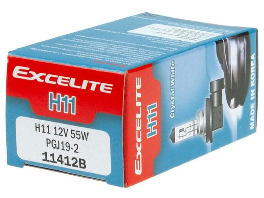 Автолампа H11 (55) PGJ19-2 CRYSTAL WHITE 4300K 12V EXCELITE /1/10/100 NEW