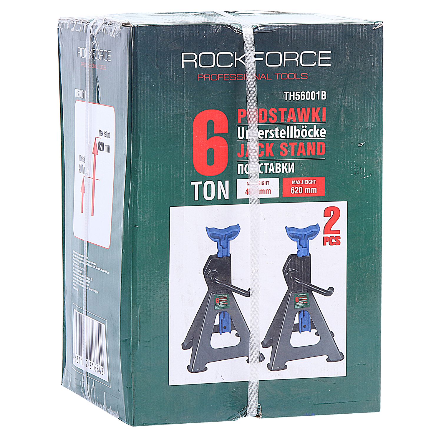 Подставка ремонтная RF-TH56001B 6т(h min 400мм,h max 620мм) (к-т 2шт) ROCKFORCE /1