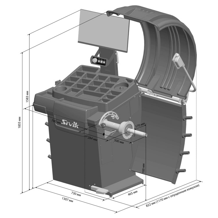 SIVIK STELLAR СБМП-60/3D Pro (УЗ,ТЛУ) Станок балансировочный