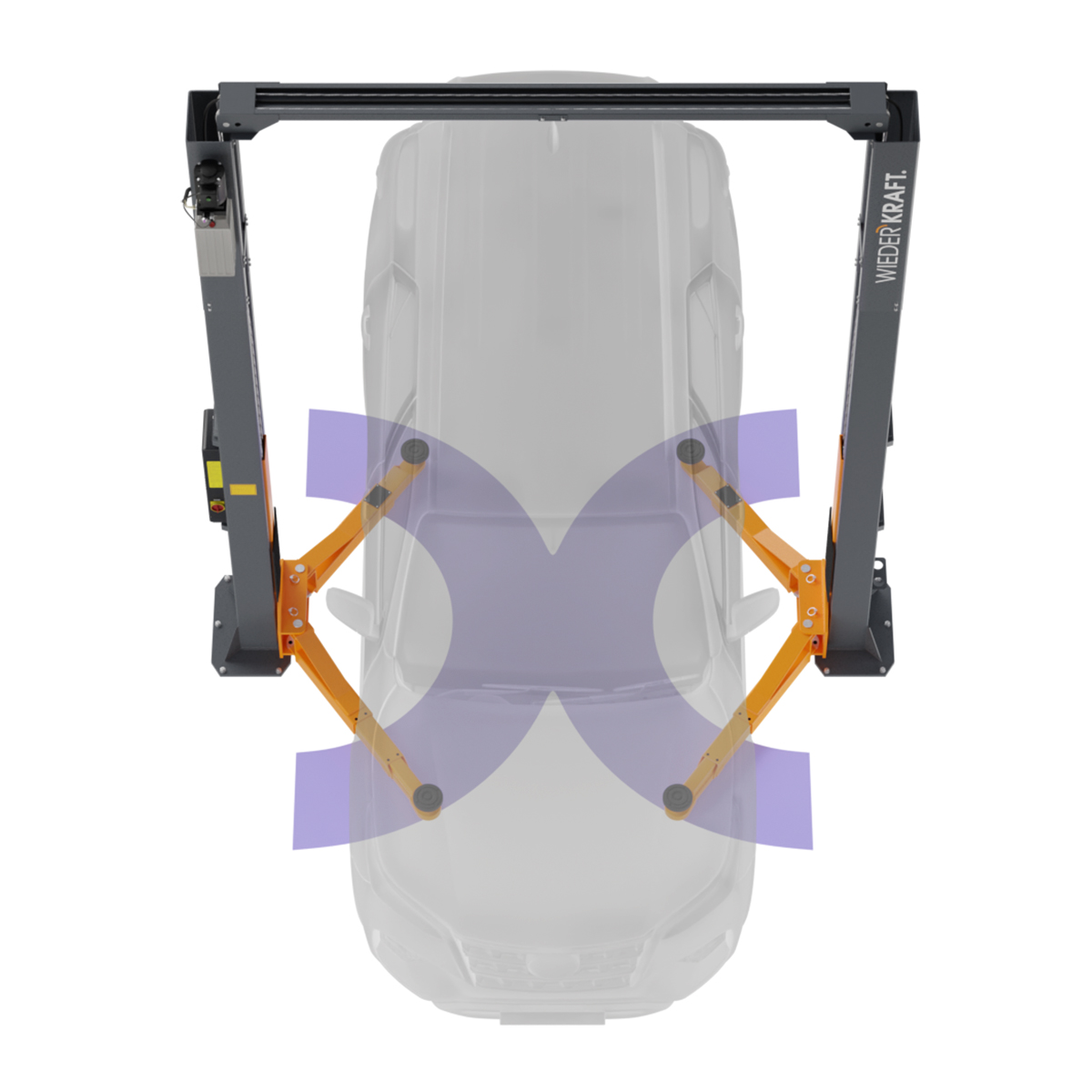 WDK-529E Подъемник двухстоечный с верхней синхронизацией 4 тонны, электр.разбл., 380В
