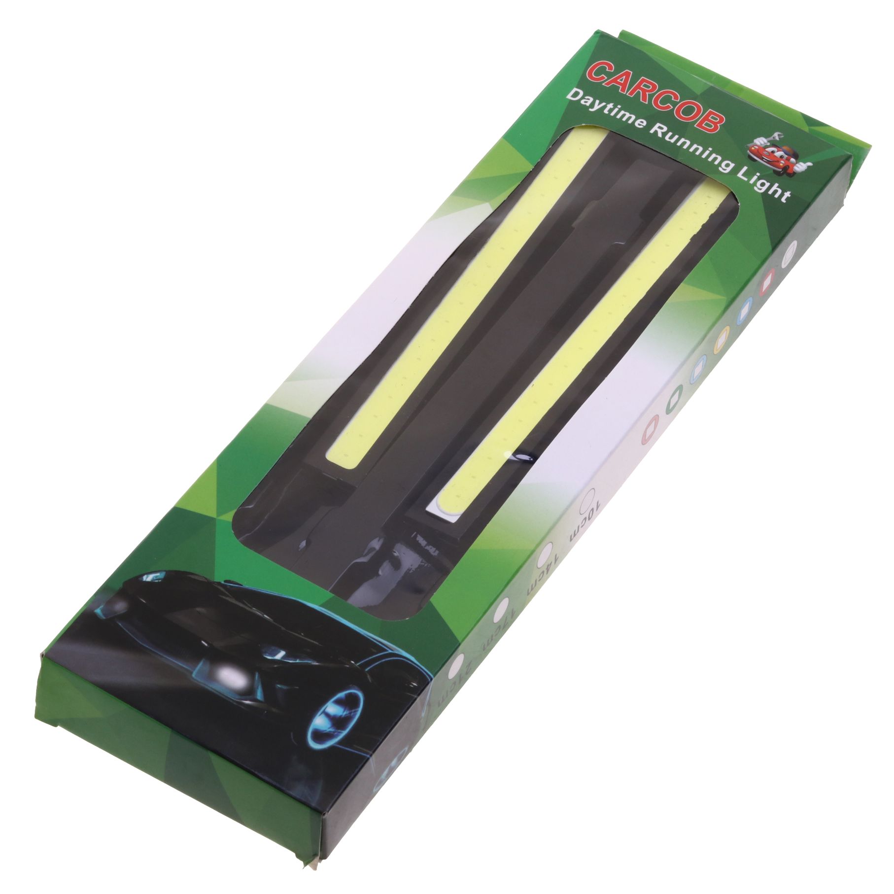 Дневные ходовые огни DAY LIGHT 1 COB MEGA 140х18мм плоские (2шт) MEGAPOWER