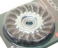 Кордщетка RF-BWF104 дисковая стальная витая для УШМ 100мм, в блистере  ROCKFORCE /1