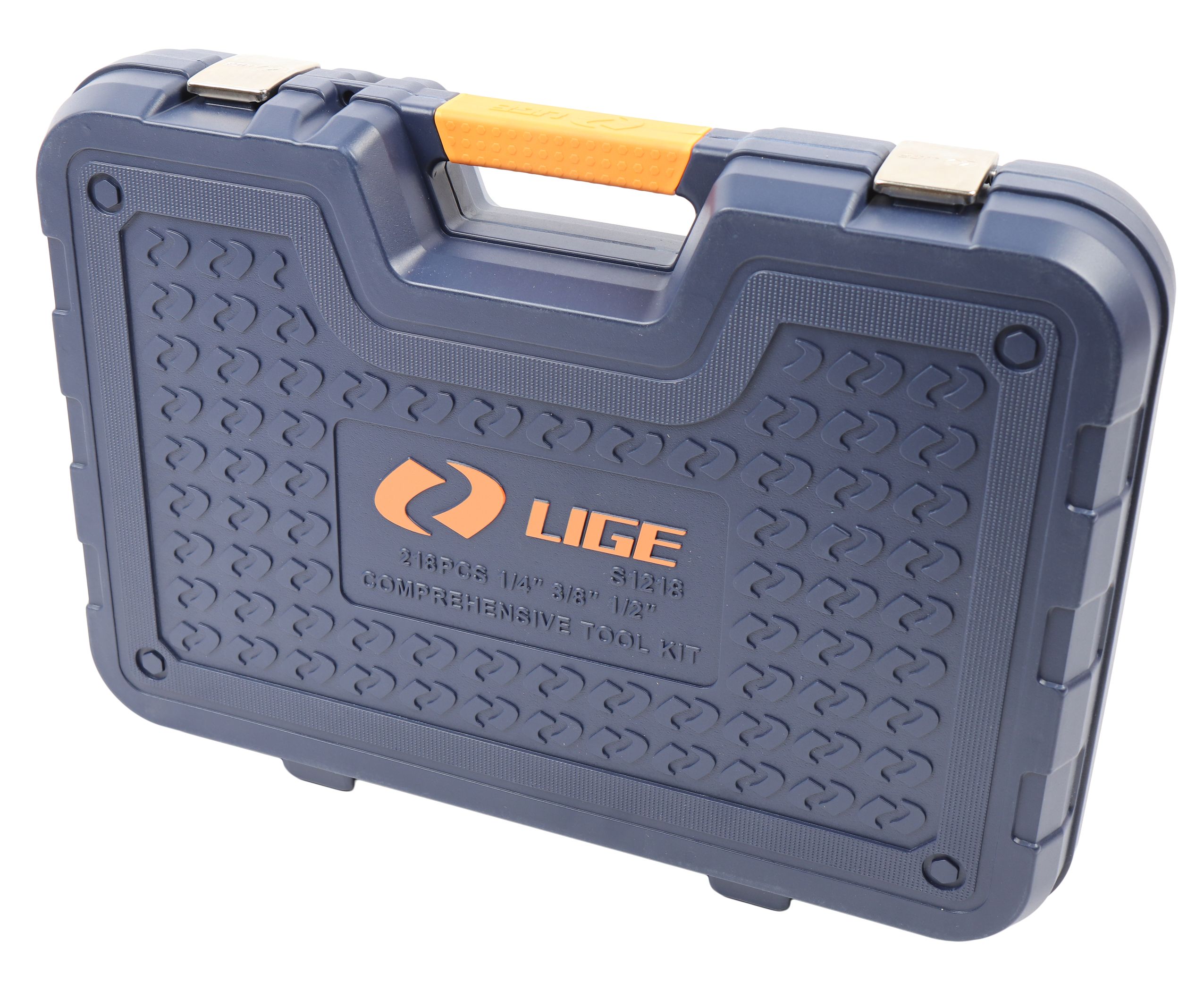 Набор инструмента 1/2"&1/4"&3/8" 6-гранный 218пр., в кейсе LG-S1218 LIGE /1