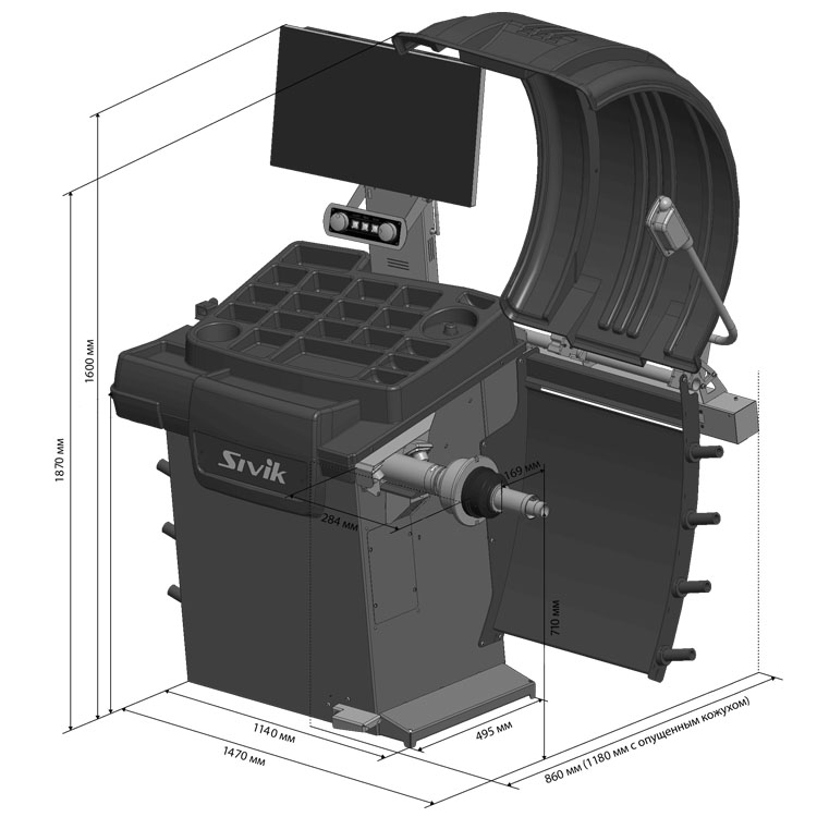 SIVIK STELLAR (P) LASER СБМП-60/3D Pro (УЗ, ЭМВ, БСИ) Станок балансировочный c диагностическими функциями