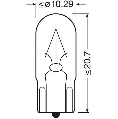 Автолампа W2W (W2.1*9.5d) 24V OSRAM /10/50