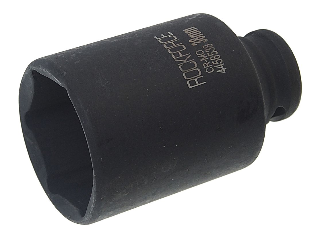 Головка торцевая 38мм 1/2" 6-гранная ударная удлиненная L=80мм ROCKFORCE RF-4458538 /1/10