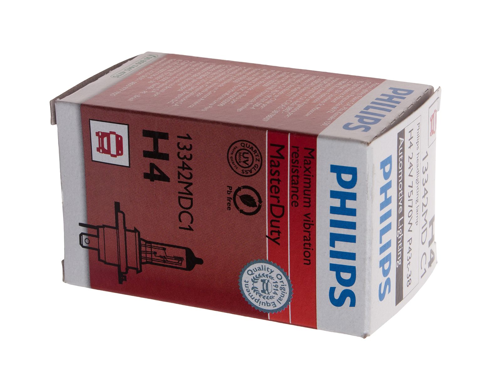 Автолампа H4 (75/70) P43t-38 MasterDuty 24V PHILIPS /1/10/100 HIT (замена P-13342HD)