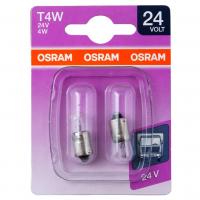 Автолампа T4W (BA9s) (блистер, 2шт) 24V OSRAM /1/10
