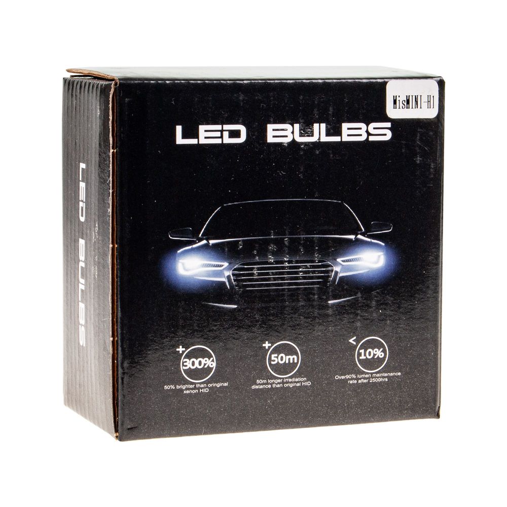 Автолампа MisMINI H1 LED 2 COB 18W с радиатором (2шт) 12-24V /1/ 150
