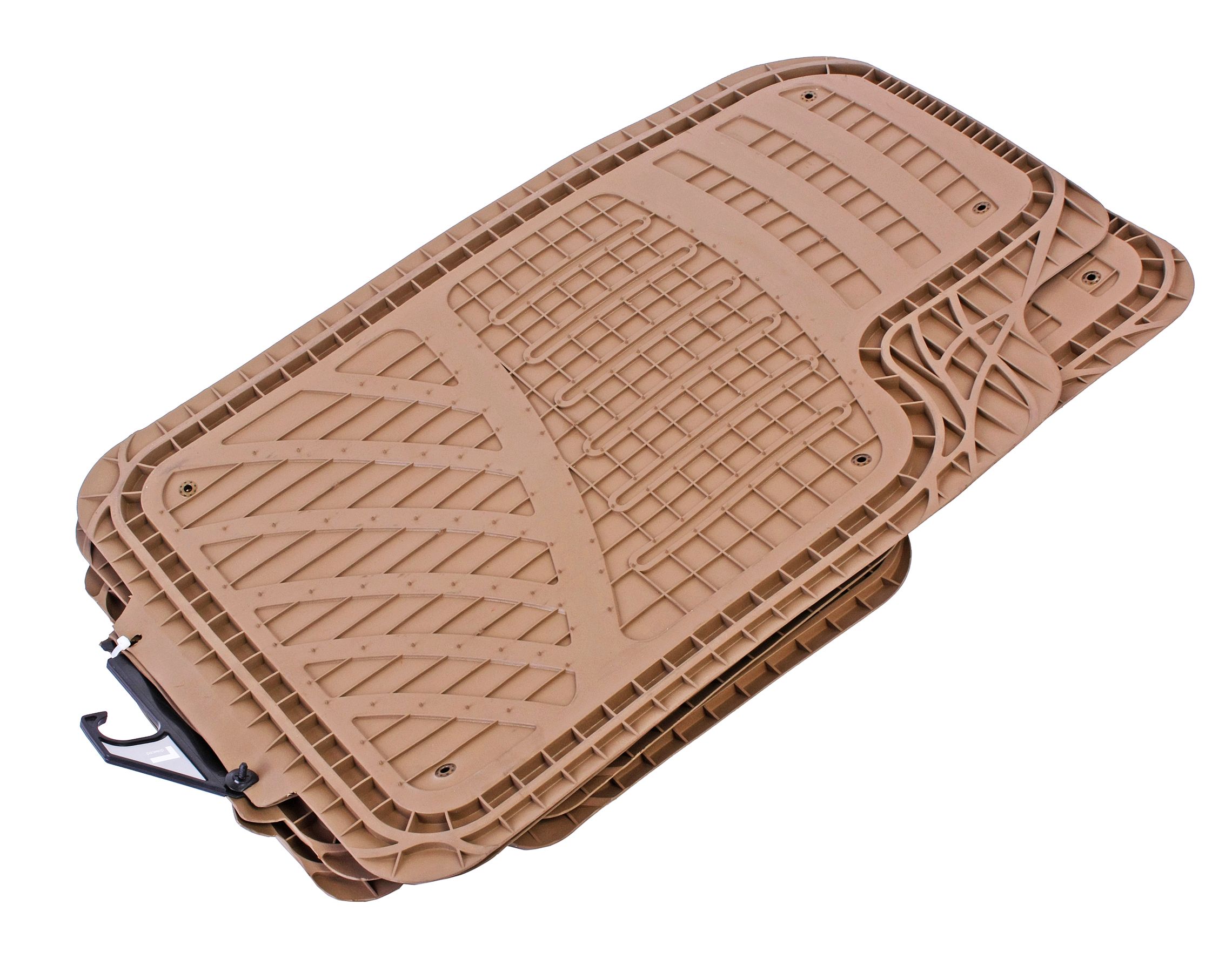 Коврики резиновые TER-420 FOCUS 2 BEIGE универсальные ворсовые,морозостойкие (4шт) AUTOPROFI /1/4